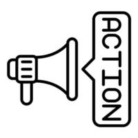 Call To Action Line Icon vector