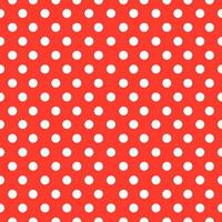 White polka dots on red background. vector