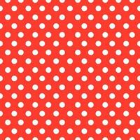 White polka dots on red background. vector