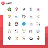 Universal Icon Symbols Group of 25 Modern Flat Colors of autumn bag outsource job file Editable Vector Design Elements