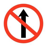 Do not go straight traffic sign. vector