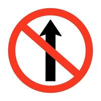 Do not go straight traffic sign. vector