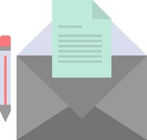 Mail Message Fax Letter  Flat Color Icon Vector icon banner Template