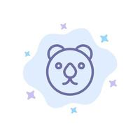 Bear Head Predator Blue Icon on Abstract Cloud Background vector