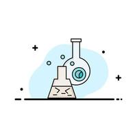 beaker lab test tube scientific Flat Color Icon Vector