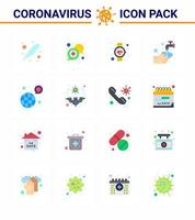 COVID19 corona virus contamination prevention Blue icon 25 pack such as bubble washing beat medical smart watch viral coronavirus 2019nov disease Vector Design Elements