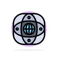 Artificial Connection Earth Global Globe Abstract Circle Background Flat color Icon vector