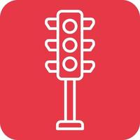 Traffic Lights Line Round Corner Background Icons vector