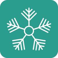 Snowflake Line Round Corner Background Icons vector