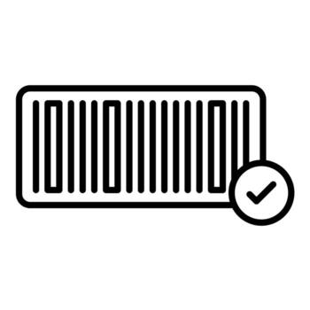 Tracking Code Line Icon vector