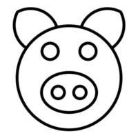 Pig Line Icon vector