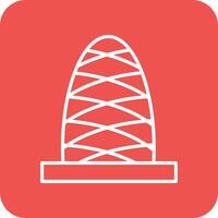 Gherkin Line Round Corner Background Icons vector