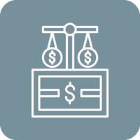 Money Principle Line Round Corner Background Icons vector