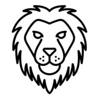 Lion Line Icon vector