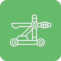 Catapult Line Round Corner Background Icons vector