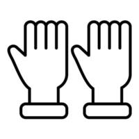 Protective Gloves Line Icon vector