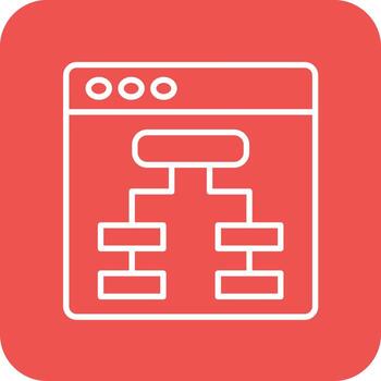 Ux Interface Line Round Corner Background Icons vector