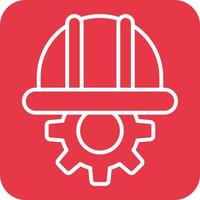 Automated Engineering Line Round Corner Background Icons vector