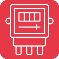 Electric Meter Line Round Corner Background Icons vector
