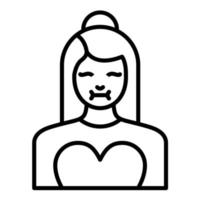 Plus Size Models Line Icon vector