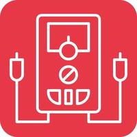 Multimeter Line Round Corner Background Icons vector