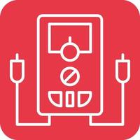 Multimeter Line Round Corner Background Icons vector