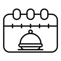 Seasonal Menu Line Icon vector