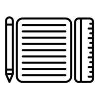 School Supplies Line Icon vector