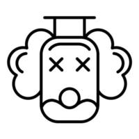 Clown Line Icon vector