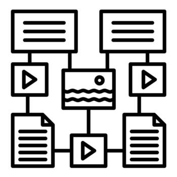 Structured Data Line Icon vector