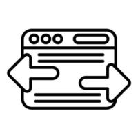 Reciprocal Link Line Icon vector