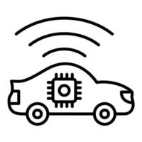 Autonomous Line Icon vector