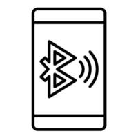 icono de línea de conexión bluetooth vector