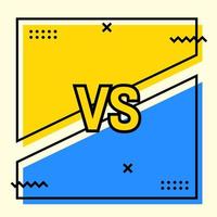 Vs or versus poster concept in simple design style. Battle background illustration. vector