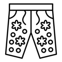 icono de línea de pantalones de natación vector