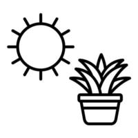 Sunlight Line Icon vector