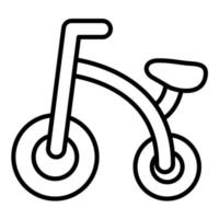 icono de línea de juguete de bicicleta vector