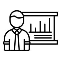 Employee Data Line Icon vector