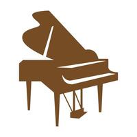 diseño de icono de logotipo de piano vector