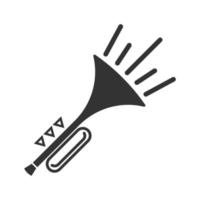 Trumpet logo icon design vector