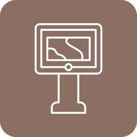 Thermal Imaging Line Round Corner Background Icons vector