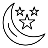 Moon Line Icon vector