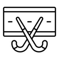 Street Hockey Line Icon vector