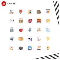 25 Thematic Vector Flat Colors and Editable Symbols of halloween wallet hotel purse beach Editable Vector Design Elements