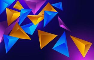 Colorful Triangular 3D Background vector