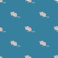 Children s seamless pattern with the image of a mouse vector