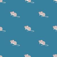 Children s seamless pattern with the image of a mouse vector