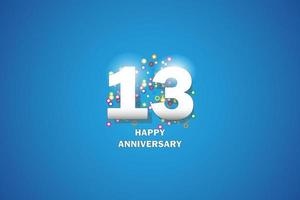 Anniversary on blue background vector