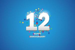 Anniversary on blue background vector