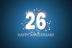 Anniversary on blue background vector